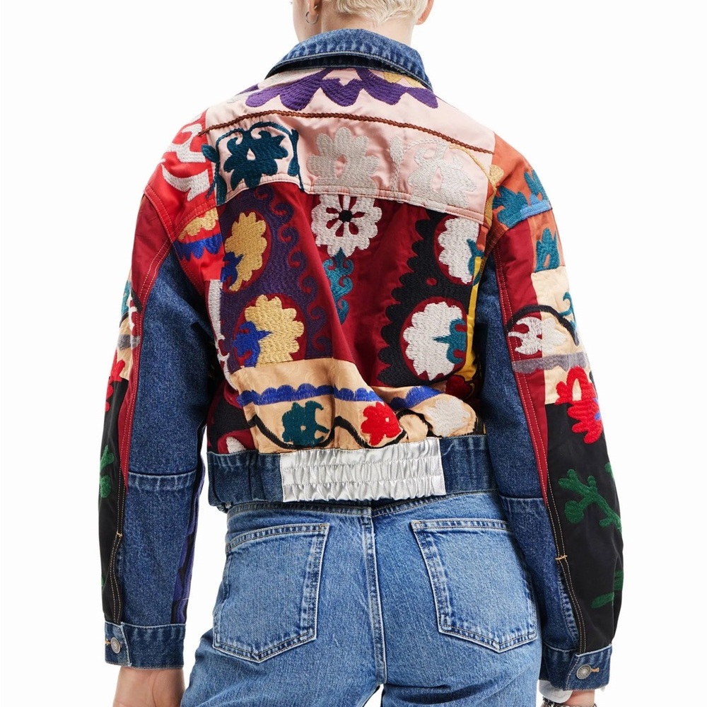 Size M NWT Desigual Sebastiana Denim Jacket - Picture 12 of 16